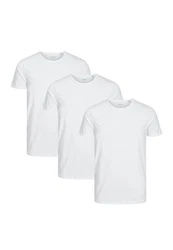 Jack & Jones T-Shirt 3er Pack Basic Weiß/Grau