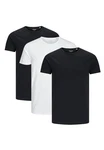 Jack & Jones T-Shirt 3er Pack Basic Dunkelblau/Weiß/Schwarz