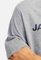 Jack & Jones T-Shirt 3er Pack Basic Grau/Silber/Schwarz/Hellblau/Hellgrau