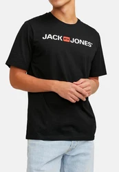 Jack & Jones T-Shirt 3er Pack Basic Schwarz/Dunkelgrau/Grau/Blau