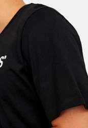 Jack & Jones T-Shirt 3er Pack Basic Schwarz/Dunkelgrau/Grau/Blau