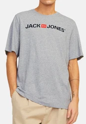 Jack & Jones T-Shirt 3er Pack Basic Grau/Silber/Schwarz/Hellblau/Hellgrau