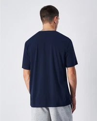 Champion Kurzarmshirt Crewneck T-Shirt BDC Dunkelblau/Beige
