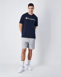 Champion Kurzarmshirt Crewneck T-Shirt BDC Dunkelblau/Beige