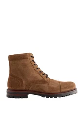 Velourslederstiefel mit Zehenkappe und Profilsohle Stiefel (1-tlg)