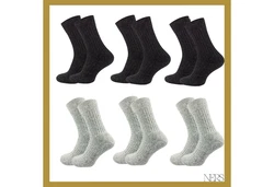 NERS Arbeitssocken Wintersocken Extra Warm Schwarz/Grau/Dunkelgrau