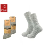 NERS Arbeitssocken Wintersocken Extra Warm Grau/Hellgrau