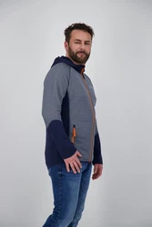 DEPROC Active Fleecejacke ELM NEW OS MEN Dunkelblau/Grau/Hellblau/Lila