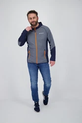 DEPROC Active Fleecejacke ELM NEW OS MEN Dunkelblau/Grau/Hellblau/Lila