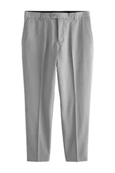 Next Stoffhose Elegante Relaxed Fit Stretchhose mit Tapered Bein Grau/Hellgrau