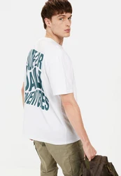 camel active Print-Shirt Weiß
