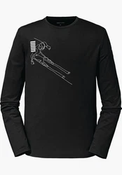 Schöffel Langarmshirt Hasliberg Beige/Schwarz/Braun