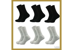 NERS Arbeitssocken Wintersocken Extra Warm Schwarz/Grau/Rot