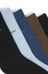 BOSS Businesssocken RS Uni Col CC mit Schriftzug Schwarz/Dunkelblau/Lila/Blau/Hellblau