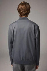 Next Bomberjacke (1-St) Grau/Dunkelblau/Dunkelgrau/Hellgrau