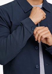 Lindbergh Hemdjacke Oberhemd Dunkelblau/Blau/Hellblau