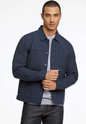 Lindbergh Hemdjacke Oberhemd Dunkelblau/Blau/Hellblau