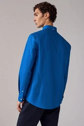 Next Langarmhemd Slim Fit Oxfordhemd Dunkelblau/Blau/Hellblau