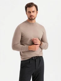 Rollkragenpullover Herren Strickhalbkragenpullover mit Viskose