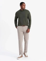 OMBRE Rollkragenpullover Dunkelgrün/Khaki/Schwarz