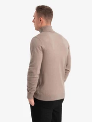 OMBRE Rollkragenpullover Herrenstrick Khaki/Braun/Beige/Grau