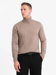 Rollkragenpullover Herrenstrick-Rollkragenpullover mit Viskose