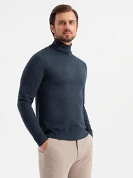 Rollkragenpullover Herrenstrick-Rollkragenpullover mit Viskose