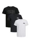 Jack & Jones T-Shirt 3er Pack Corp Schwarz/Beige