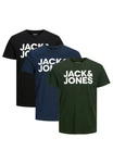 Jack & Jones T-Shirt 3er Pack Corp Dunkelgrün/Grün Jack & Jones T-Shirt 3er Pack Corp Dunkelgrün/Grün