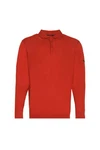 Silk and Cashmere Poloshirt Herren Langarm-Poloshirt Orange/Rot