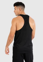 Smilodox Tanktop Classic Ripp Racerback Grau/Schwarz/Rosa