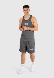 Smilodox Tanktop Classic Ripp Racerback Dunkelgrau/Grau/Schwarz