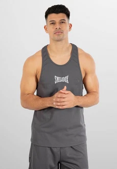 Smilodox Tanktop Classic Ripp Racerback Dunkelgrau/Grau/Schwarz