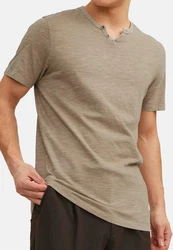 Jack & Jones T-Shirt 3er Pack Split Dunkelgrün/Khaki