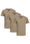 Jack & Jones T-Shirt 3er Pack Split Braun/Khaki/Beige