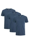 Jack & Jones T-Shirt 3er Pack Split Dunkelblau/Blau/Hellblau