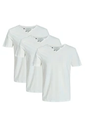 Jack & Jones T-Shirt 3er Pack Split Weiß/Grau/Hellblau