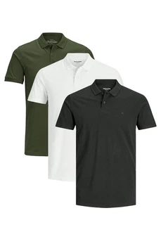 Jack & Jones Poloshirt 3er Pack Basic Dunkelgrün/Grün/Khaki Jack & Jones Poloshirt 3er Pack Basic Dunkelgrün/Grün/Khaki