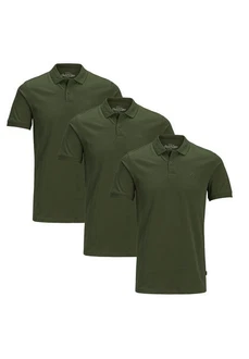 Jack & Jones Poloshirt 3er Pack Basic Dunkelgrün/Grün Jack & Jones Poloshirt 3er Pack Basic Dunkelgrün/Grün