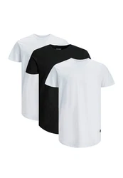Jack & Jones T-Shirt 3er Pack Noa Weiß/Schwarz/Dunkelblau