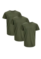 Jack & Jones T-Shirt 3er Pack Noa Dunkelgrün