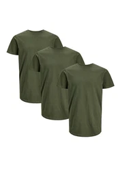 Jack & Jones T-Shirt 3er Pack Noa Dunkelgrün