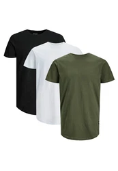 Jack & Jones T-Shirt 3er Pack Noa Dunkelgrün