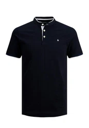 JACK & JONES Herren Polo T-Shirt Pique Hemd JJEPAULOS Dunkelblau