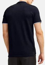 JACK & JONES Herren Polo T-Shirt Pique Hemd JJEPAULOS Dunkelblau