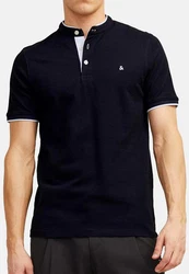 JACK & JONES Herren Polo T-Shirt Pique Hemd JJEPAULOS Dunkelblau
