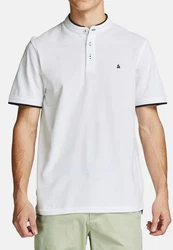 JACK & JONES Herren Polo T-Shirt Pique Hemd JJEPAULOS Weiß