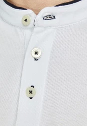 JACK & JONES Herren Polo T-Shirt Pique Hemd JJEPAULOS Weiß