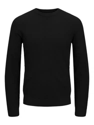 Jack & Jones Strickpullover JJBRADY KNIT CREW NECK Schwarz
