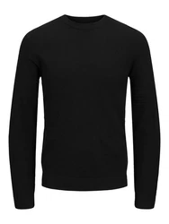 Jack & Jones Strickpullover JJBRADY KNIT CREW NECK Schwarz
